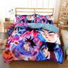 2D Print Anime Dragon Ball Super Saiyan Son Goku Duvet Cover Bedding Set Double Twin For Kids Bedclothes Quilt Cover Gi