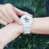 Casio BABY-G Summer Beach Shockproof Waterproof Sport Quartz Resin Strap Japanese and Korean Watch Women's Watch White Dial BA-110CF-7A