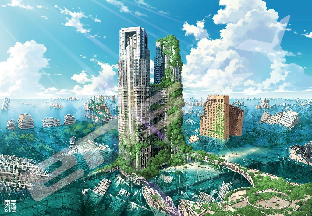 Ensky 1000-Piece Jigsaw Puzzle Tokyo Fantasy Tokyo Metropolitan Government Building Fantasy 1000T-159