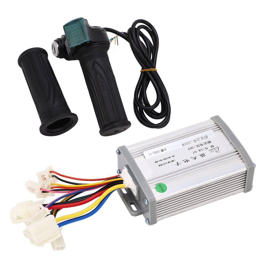 Electric Bike Brushed Motor Controller 36V 1000W Speed Control Set with Throttle