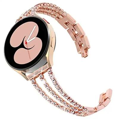 22 мм 20 мм женский бриллиантовый браслет для Samsung Galaxy Watch 6 5/Pro 4 классический ремешок 40 мм 44 мм 45 мм 42 мм 43 мм 47 мм Active 2