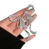 Изысканные серьги-кисточки с бантом из страз: Роскошные серьги-гвоздики в стиле французского двора 'Серебряная игла' для женщин.