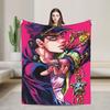 Вязаный плед JoJo's Bizarre Adventure, фланелевый плед с аниме-принтом, домашний декор для дивана, мягкое теплое покрывало