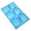 Silicone Cake Mold Handmade Soap Mold 6 Grids 3 Different Flowers Pastry Baking Utensils DIY Mold Random Colors