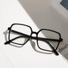 Очки B309 квадратная тонкая оправа большая оправа черепаховая прозрачная студенческая плоская зеркальная