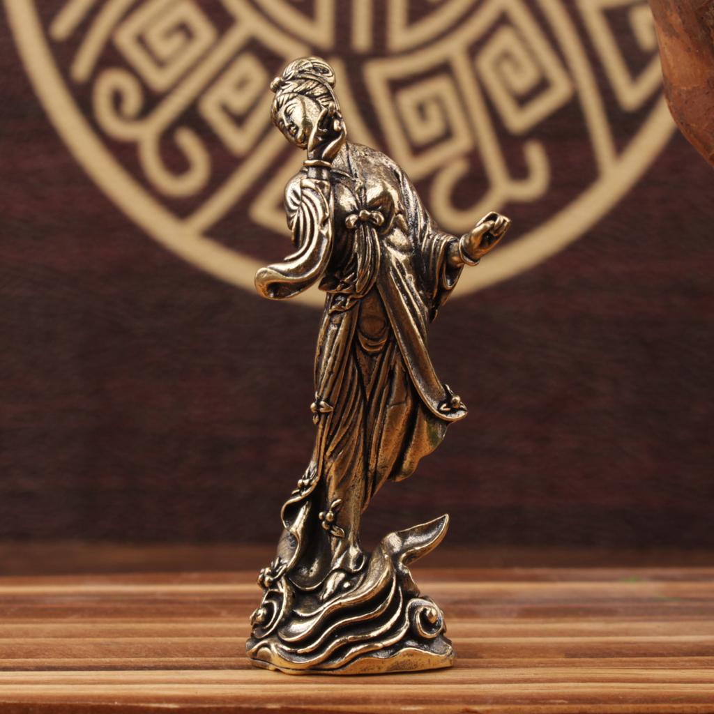 Латунь Древние Четыре Красавицы Медь Настольное Украшение Антикварные Разные Фигурки Статуэтки Ремесла Маленькая Бронза Кто