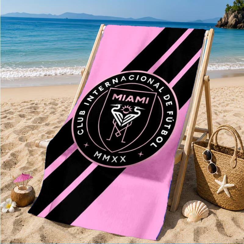 Inter Fc Emblem Printed Microfiber Beach Towel, Soft And Absorbent, Quick-Dry, Ideal for Summer Travel, Beach Essential, Swimming Pool