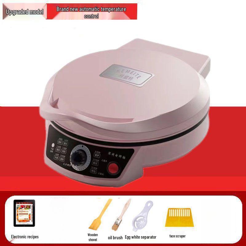 Dual-Sided Electric Griddle for Pancakes, Crepes, and Flatbreads - Ideal for Home Use with Suspended Heating Plates.