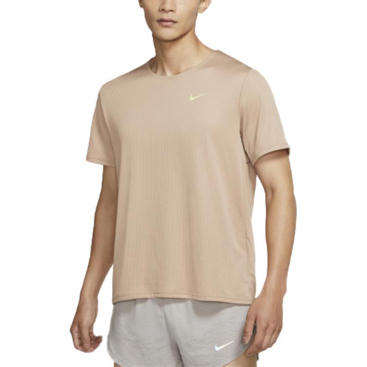 Nike Dri-FIT Rise 365 Светоотражающая футболка с принтом граффити для бега, быстросохнущая футболка с короткими рукавами, мужские топы Maize DD5356-200
