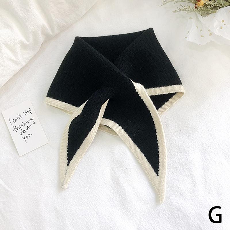 Женские осенние теплые поддельные воротники, маленькая шаль, женский вязаный шарф, рубашка для девочек, поддельный воротник для свитера, платье, рубашка, съемный воротник