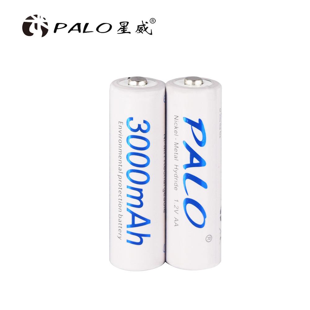 PALO 1,2 В AA аккумуляторная батарея 3000 мАч Ni-MH 100% оригинальная батарея большой емкости типа AA перезаряжаемая для игрушек для фотоаппаратов KTV