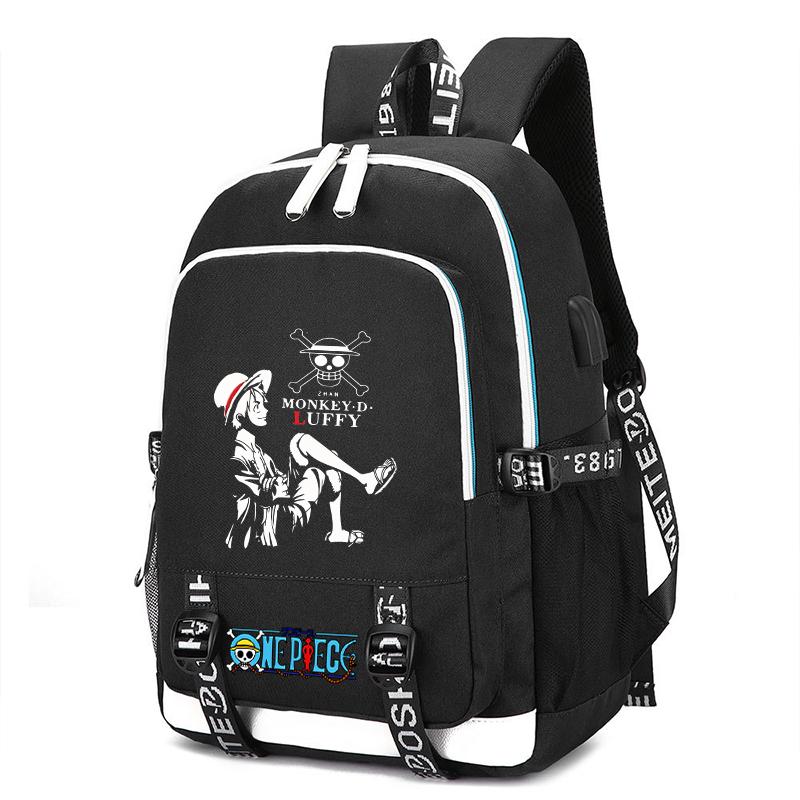 Аниме One Piece Charge Универсальная сумка Сумка для документов для мальчиков и девочек Обратно в школу сумка для книг Большая вместимость Студенческая сумка Гоку для мужчин и женщин Дорожная сумка для отдыха