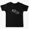 1953 Chevy 3100 Black and Grey Classic Truck Illustration – Retro Pickup Line Art for Vintage Lovers Kids T-Shirt