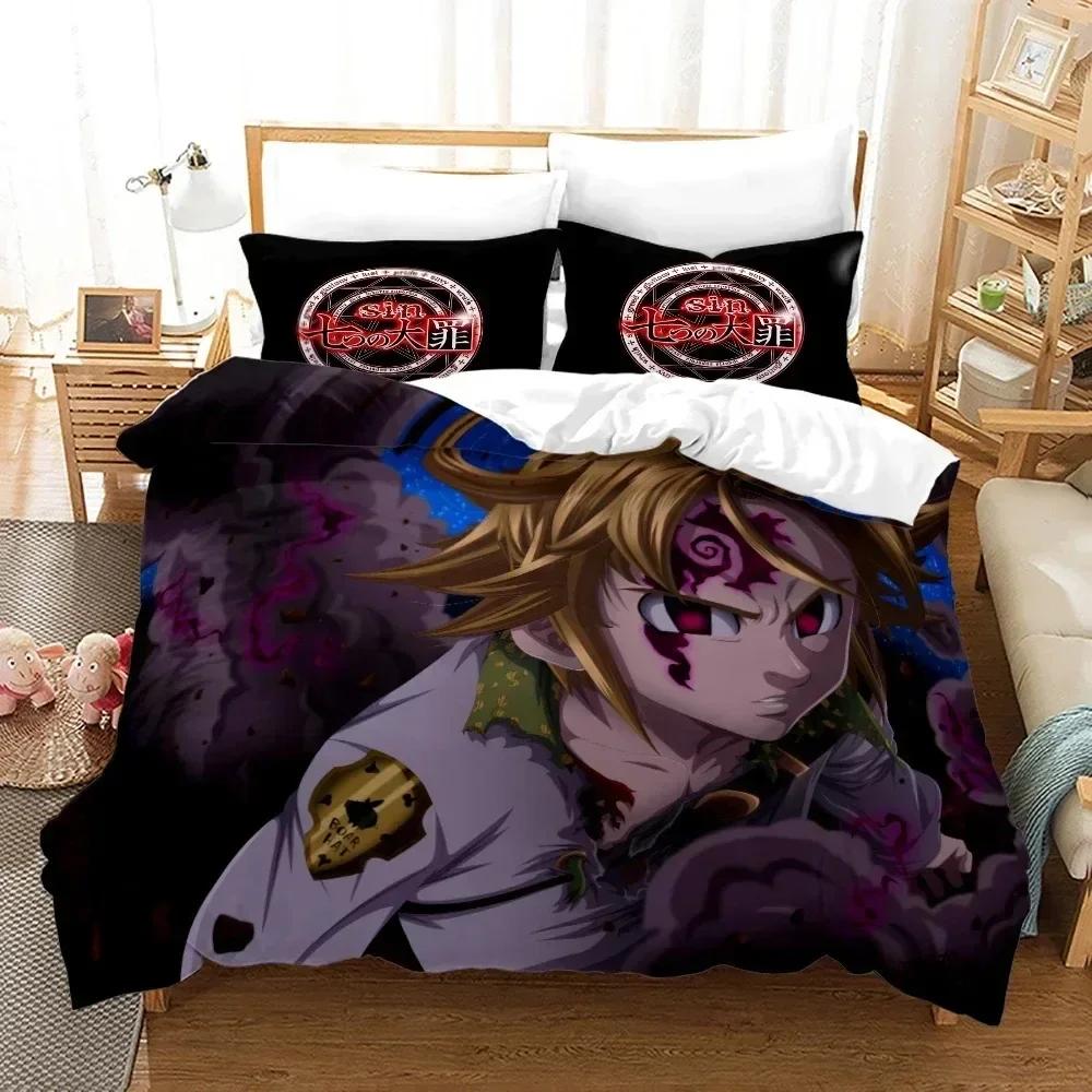 The Seven Deadly Sins Bedding Set Single Twin Full Queen King Size Bed Set Teenager Bedroom Duvet Cover Sets Bed Sheet