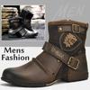 Fashion Men Outdoor Ankle Boots Vintage Booties Breathable Male Motorcycle Boots Fashion Shoes Big Size Leather Boots