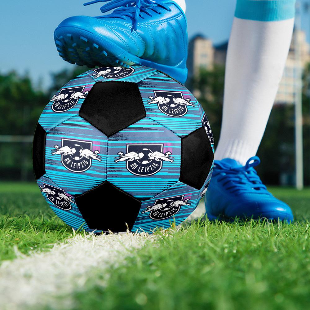RB Leipzig Indoor Soccer Ball Colorful All Ages Size 5 Machine Stitched PVC Competition Ready Durable High-Bounce