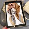 Women Luxury Design 70*70cm Horse Print Silk Square Scarf New Soft Satin Hairband Neckerchief Ribbon Hijab Headband Foulard Gift