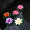 Mini Lotus Artificial Flower Floating Fake Lotus Plant Lifelike Water Lily Micro Landscape For Pond Garden Decor Plants#H