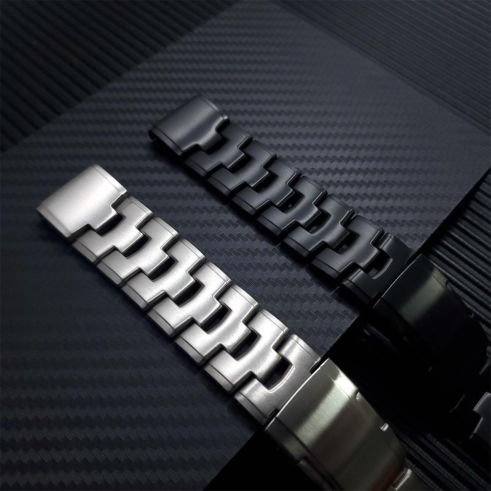 High Quality 26MM Quickfit Titanium Alloy ROHS Certified Custom Logo Watch Bracelet Bands for Garmin Fenix 7 7x5X X3 6X 3HR