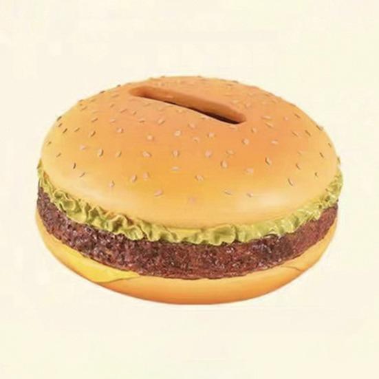 Burger Tissue Box Large Capacity Realistic Looking Hamburger Tissue Storage Box Decorative Paper Towel Dispenser Office Desk Accessories