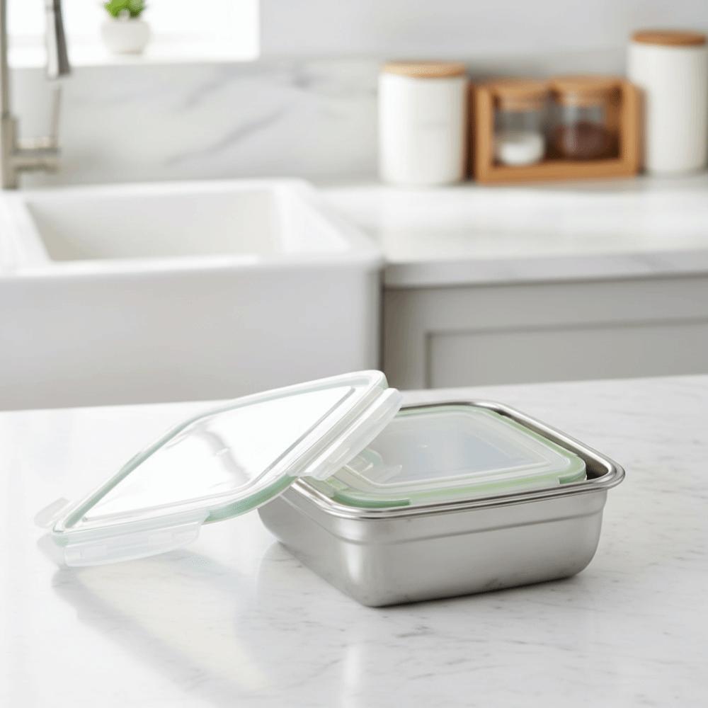 Leak-proof Square Fresh-keeping Box Sealed Lid Kitchen Storage Box Refrigerator
