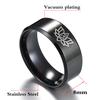 BLUELANS RINGS Unisex Yoga Lotus Simple Steel Om Titanium Pattern Finger Ring Band Jewelry
