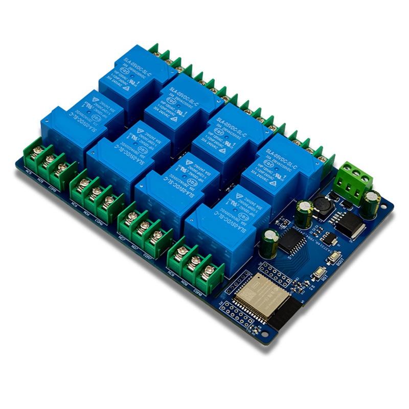 Y42A-8-канальный релейный модуль 30А DC7-28/5В WIFI Bluetooth релейный модуль Плата разработки ESP32-WROOM