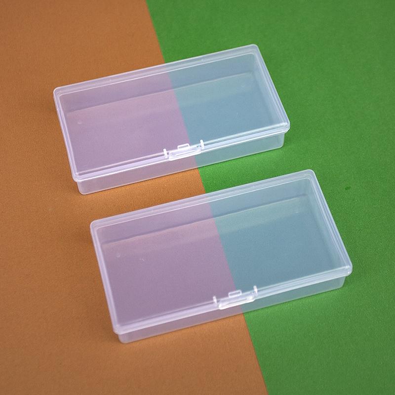 Прямоугольный пластиковый прозрачный ящик для хранения ювелирных изделий для дизайна ногтей, кисть для ногтей, ручка, буферные шлифовальные файлы, контейнер, чехол