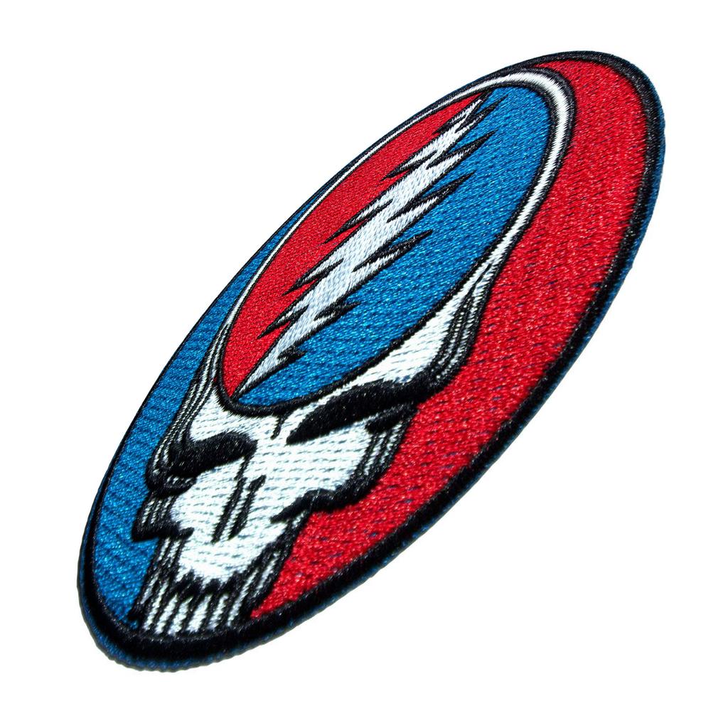 Grateful Dead Steal Your Face Classic Woven Iron On Patch