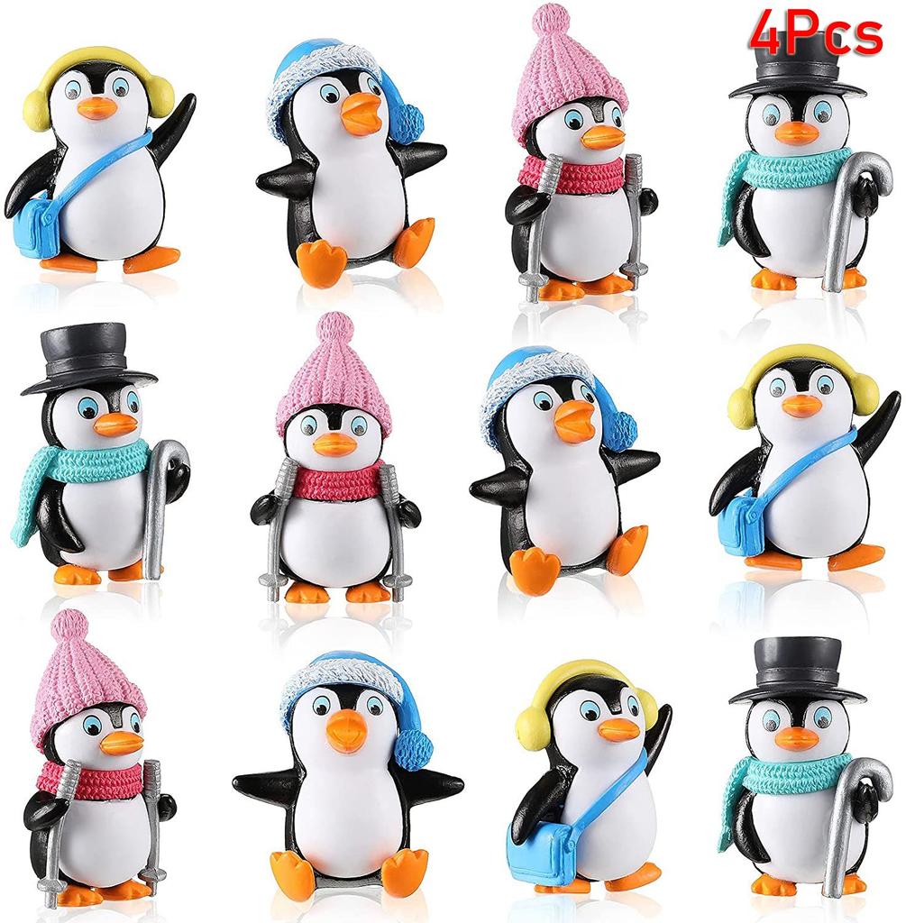 Supplies Cake Decoration Penguin Figures Collection Penguin Cake Topper Penguin Characters Toys