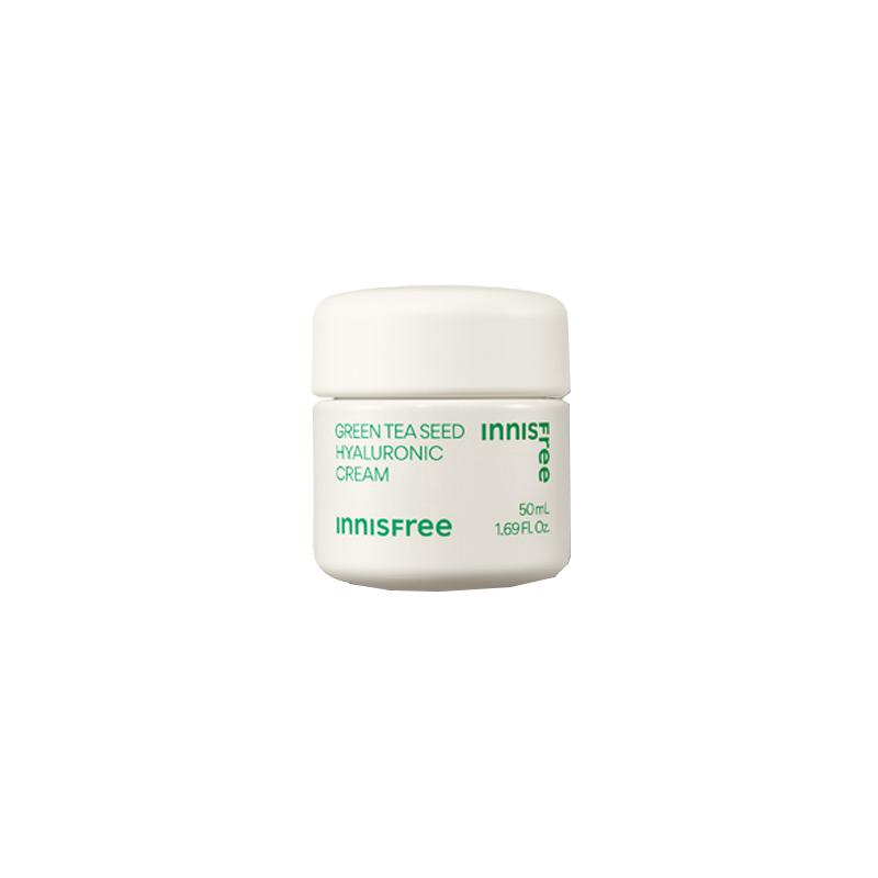 Innisfree Крем Успокаивающий, Подтягивающий, Увлажняющий, Контроль Жирности и Антивозрастной с Семенами Зеленого Чая и Гиалуроновой Кислотой - 50 мл