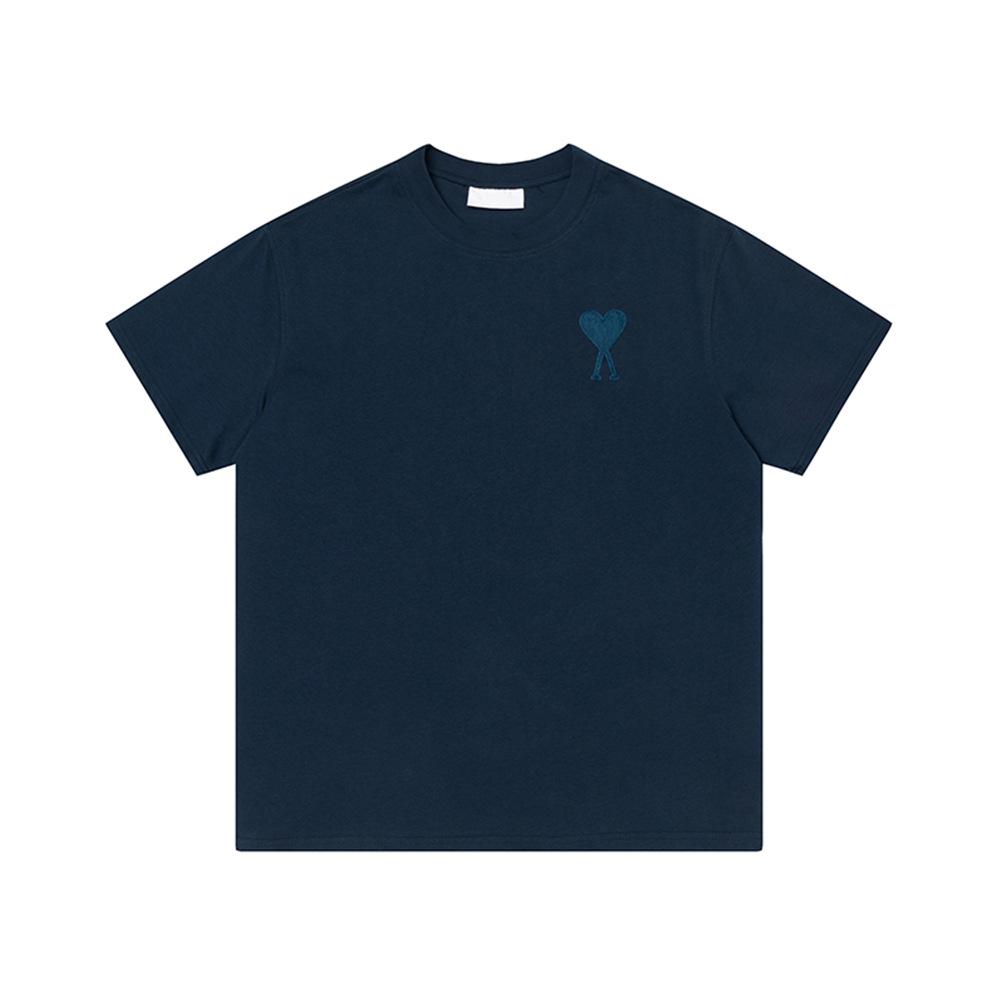 AMI CLAMS модная хлопковая футболка унисекс с вышивкой Love