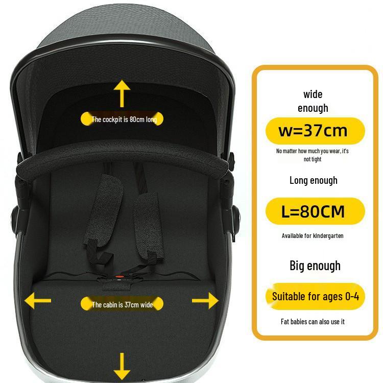 Легкая детская коляска двойного назначения: Высокая проходимость, Трансформируемая, Складная, и Двусторонняя.