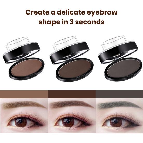 6G Eyebrow Stamp Waterproof Sweatproof Long Lasting Brow Powder 3 Shapes Colors Makeup Brow Stamp for Beginners