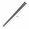 5/10 Pairs of Black Alloy Chopsticks Food Grade High Temperature Resistant Reusable Non-slip Chopsticks Family