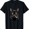 Смешной курящий кот, Котёнок с сигаретой, Мем Поколения Z, Футболка для любителя кошек(2)
