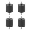 4Pcs Rubber Shock Absorber Foot Pad Mute AntiVibration ScrewType Buffer for Air Compressors(M6 )