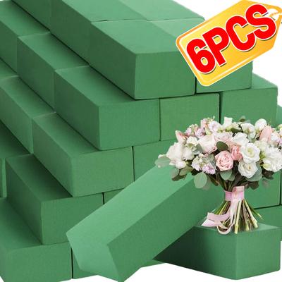 6/1 шт. Квадратные Флористические Губчатые Блоки Искусственная Сухая Влажная Глина для Цветов Блоки из Пенопласта для Цветочных Композиций Зеленая Губка для Флористических Принадлежностей