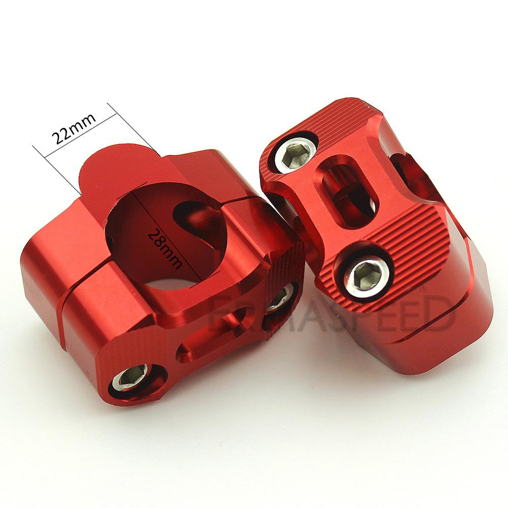 1 пара 1/8 "CNC алюминиевые стойки руля мотоцикла 28 мм регулируемые зажимы для толстого стержня, универсальные для мотоцикла