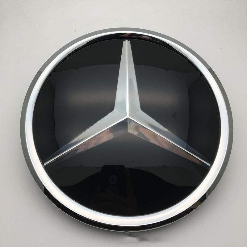 Для Mercedes Benz W176 W246 W205 W212 W207 W217 W251 W166 Серебристо-Черная Эмблема Передняя Решетка Подсвечиваемый Логотип Звезда Значок