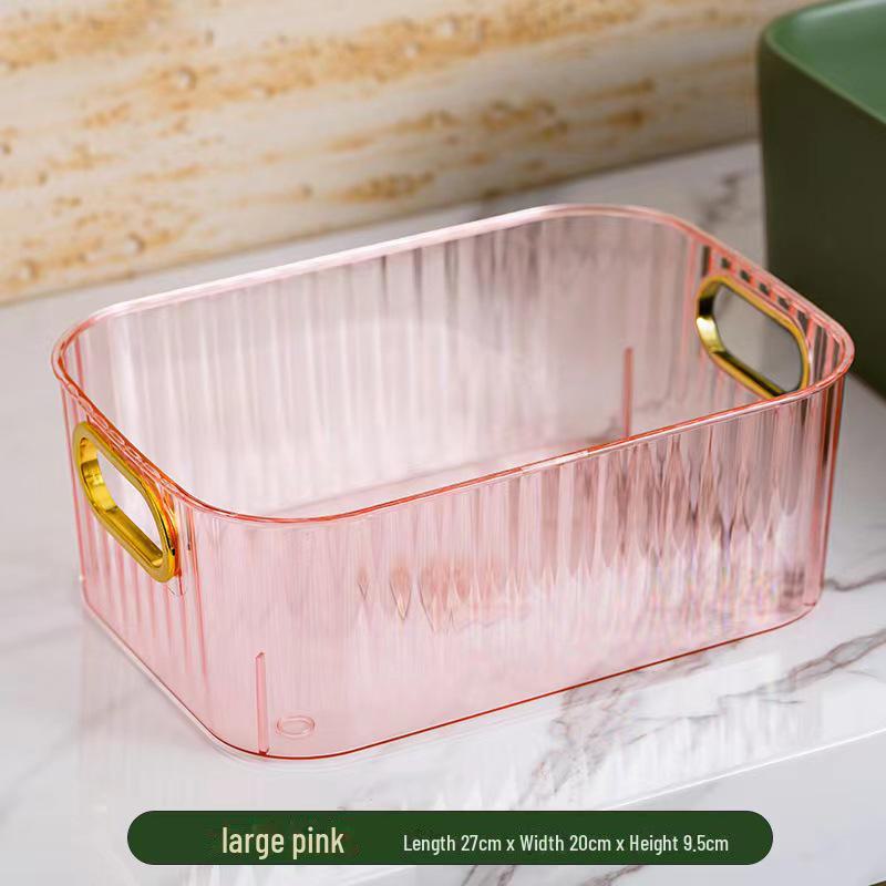 Акриловый ПЭТ настольный ящик для хранения косметики и закусок для спальни и журнального столика