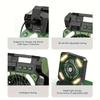 90° Folding Camping Fan with LED Light 5200mAh Portable Tent Fan Outdoor Solar Fan  Picnic Trip