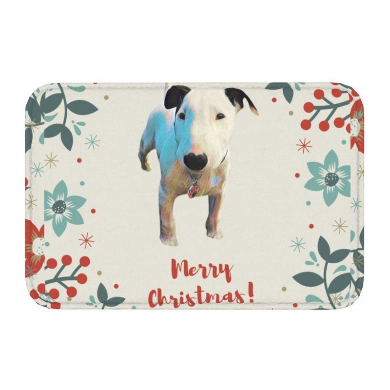English Bull Terrier Banksy Style Doormat Non-Slip Kitchen Bathroom Mat Bedroom Balcony Door Floor Entrance Carpet Rug