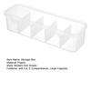 Transparent Data Cable Storage Box with Lid 5 Compartments Large Capacity Multi-purpose Charging Cord Jewelry Trinkets Organizer Case Container