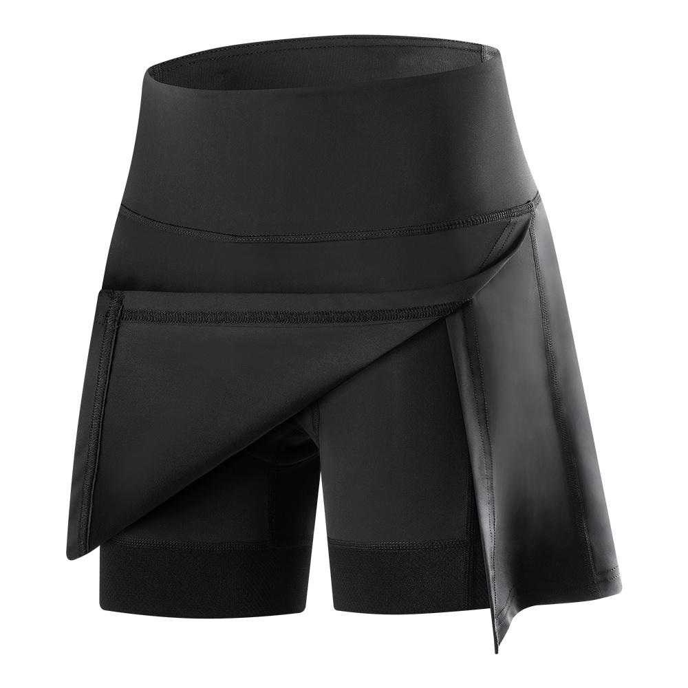 Women Cycling Shorts 5D Gel Pads Outdoor Sports Trousers Skirt 2 In1 High Stretchy Cycling Leggings Solid Color Skirts Shorts