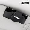 For Jeep Leather Car Glasses Case Sunglasses Storage Box Clip For Jeep Renegade Wrangler JL JK Gladiator Grand Cherokee Compa