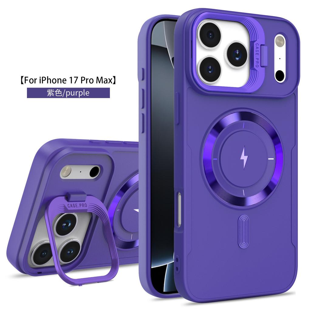 Luxury Lens Holder Magnetic Case For 17 Air 16 Pro Max 14 15 13 12 11 Pro Plus For Magsafe Charge Soft Silicone Cover