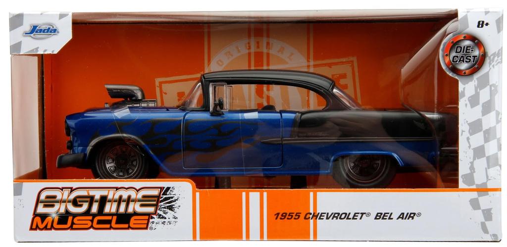 Kyosho Jada Toys Масштаб 1/24 1955 Chevy Bel Air Синий/Черный Готовое изделие