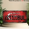 Металлическая настенная табличка D Flat Vintage Turkish Istanbul Турецкая Тематическая Подходит для Мужской Пещеры Декор Сельский Стамбульский Знак для Автомобиля