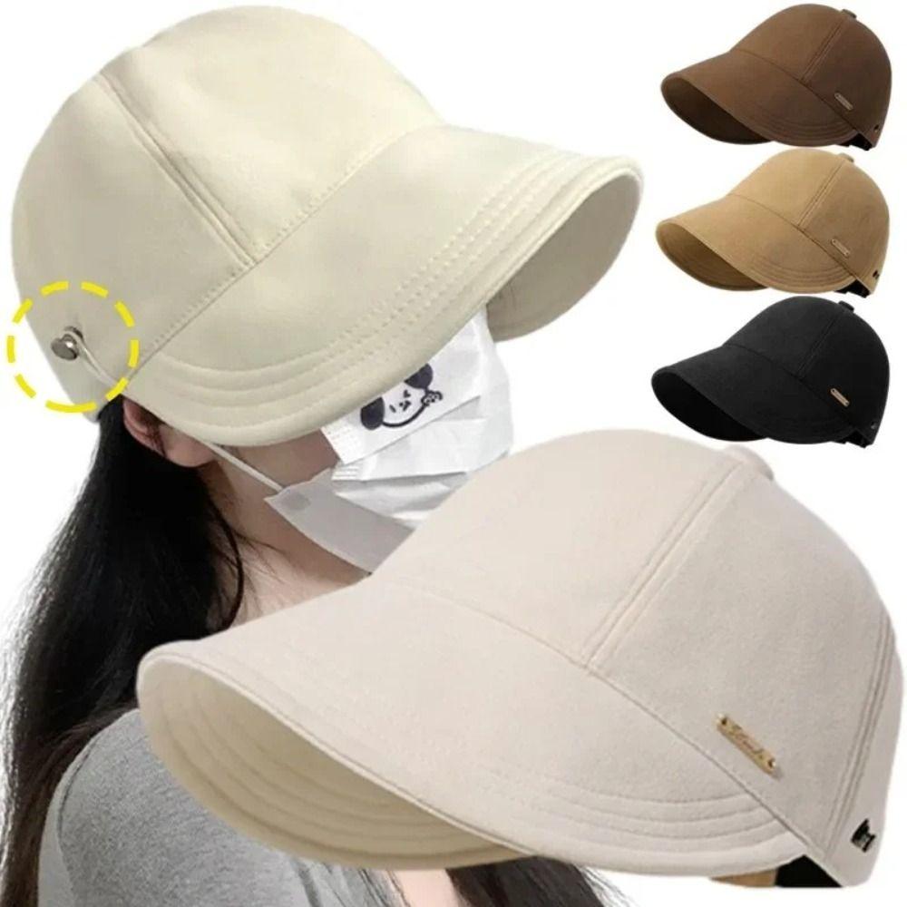 Можно повесить маски Солнцезащитная шляпа Широкие поля Пляжные кепки Модная кепка с утиным язычком